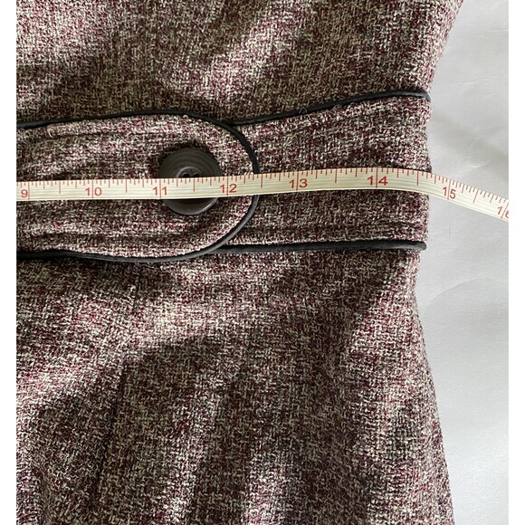 VTG Ann Taylor Purple Tweed Cap Sleeve Sheath Lined Corpcore Officecore Dress 6 - Picture 6 of 10